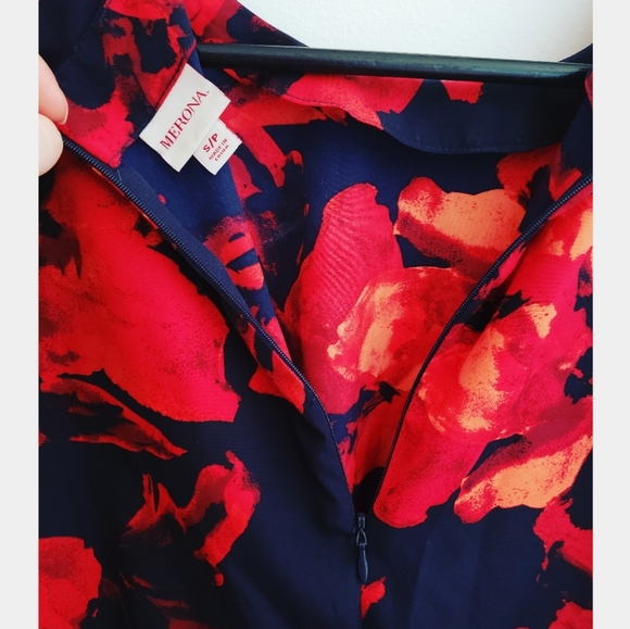 Floral Blouse with Leather Shoulder Detail - Picture 4 of 4